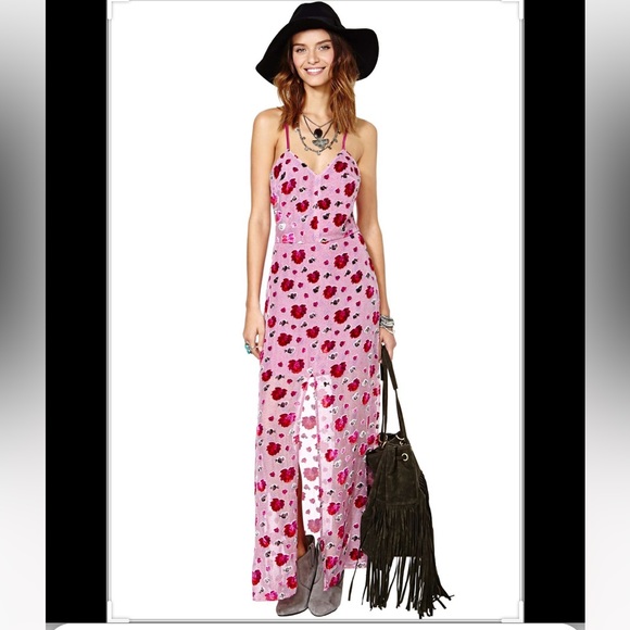 For love and lemons pink roses dress - Picture 7 of 9